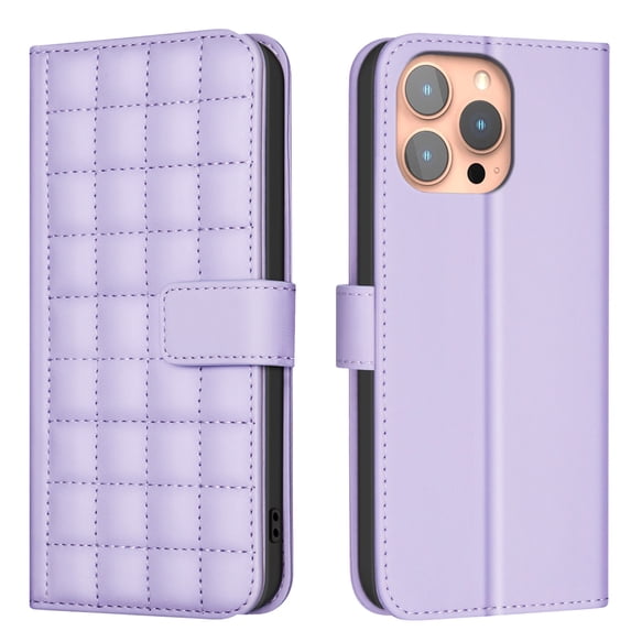 Wallet Case for iPhone 16 Pro Max with Wrist Strap + Crossbody Shoulder Strap, PU Leather Kickstand Drop Protective Card Slots Flip Case Cover for iPhone 16 Pro Max for Girls Women, Purple