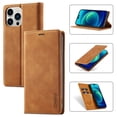 thumbnail image 1 of Wallet Case for iPhone 16, [RFID Blocking] [2 Card Slots] Protective TPU Inner Shell, Shockproof Magnetic PU Leather Stand Magnetic Flip Cover Compatible with iPhone 16,Brown, 1 of 10