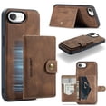 thumbnail image 1 of Wallet Case for iPhone 16e with Detachable Card Holder Slots, Premium PU Leather Slim Protective Cover with Back Kickstand Magnetic Closure, Shockproof Phone Case for iPhone 16e, Brown, 1 of 1