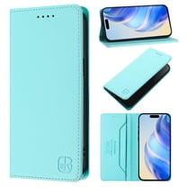 Wallet Case for iPhone 17 Pro Max, Magnetic Closure PU Leather Flip Phone Case for Men Women with RFID Blocking Card Holder Kickstand, Shockproof Protective Cover, Mint