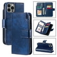 thumbnail image 1 of Wallet Case for iPhone 17 Pro Max, RFID Blocking 9 Card Holders | Cash Pocket | Kickstand | Shockproof TPU Shell | PU Leather | Magnetic Closure | Protective Flip Folio Cover | Blue, 1 of 9