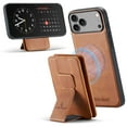 thumbnail image 1 of Wallet Case for iPhone 17 Pro Max, Removable Magnetic Back Cover Compatible with MagSafe, Premium PU Leather Slim Shockproof Phone Case with Detachable Card Holder Kickstand,Brown, 1 of 12