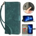 thumbnail image 1 of Wallet Case for iPhone 7, iPhone 8, iPhone SE 2020 & SE 2022,Card Slots[RFID Blocking],Durable Flip Folio Kickstand Magnetic Closure Retro Premium Leather Wallet Wrist Strap Shockproof Case, Green, 1 of 8