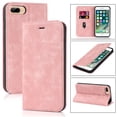 thumbnail image 1 of Wallet Case for iPhone 7 / iPhone 8 / iPhone SE 2020, Shockproof Soft TPU Protective Flip Case with Wireless Charging Stand Card Slots Magnet Cover for iPhone 7 / iPhone 8 / iPhone SE 4.7 Inch,Pink, 1 of 12
