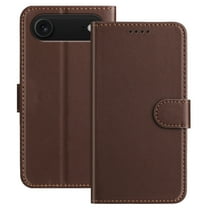 Wallet Case for iPhone Air, Shockproof PU Leather Magnetic Flip Cover with Credit Card Holder, Kickstand Feature and Full Body Protection, Rugged Phone Case for iPhone Air, Brown