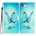 thumbnail image 1 of Wallet Case for iPhone SE 2022/2020, for iPhone 8/iPhone 7 with Colorful Painting PU Leather Magnetic Flip Cover, Soft TPU Shockproof Card Slots Holder Kickstand Protective Case,Blue Butterfly, 1 of 8