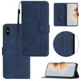 thumbnail image 1 of Wallet Case for iPhone X / XS, [RFID Blocking][Kickstand][Magnetic Closure] Flip Folio Wallet Case PU Leather Card Slots and Detachable Hand Strap Phone Case For iPhone X / XS,Darkblue, 1 of 10