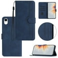 thumbnail image 1 of Wallet Case for iPhone XR, with Card Slots [RFID Blocking],Durable Flip Folio Kickstand Magnetic Closure Leather Wallet Wrist Strap Women Men Case For iPhone XR,Darkblue, 1 of 10