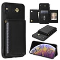 thumbnail image 1 of Wallet Case for iPhone XR Crossbody with Card Holder Shoulder Strap, Magnetic Flip Folio Purse Case Kickstand PU Leather Shockproof Protective Cover for iPhone XR, Black, 1 of 7