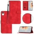 thumbnail image 1 of Wallet Case for iPhone XR, Smile Design Premium Leather Credit Card Holder Wallet RFID Blocking Case with Wrist Strap Stand Magnetic Flip Cover For iPhone XR, Red, 1 of 10