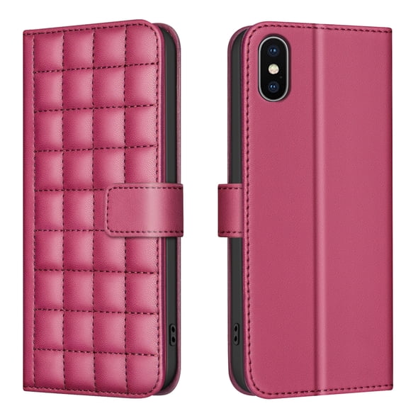 Wallet Case for iPhone XR with Wrist Strap & Shoulder Strap, Multiple Card Slots Folio Purse PU Leather Stand Full Body Protection Phone Case Cover for iPhone XR, Red