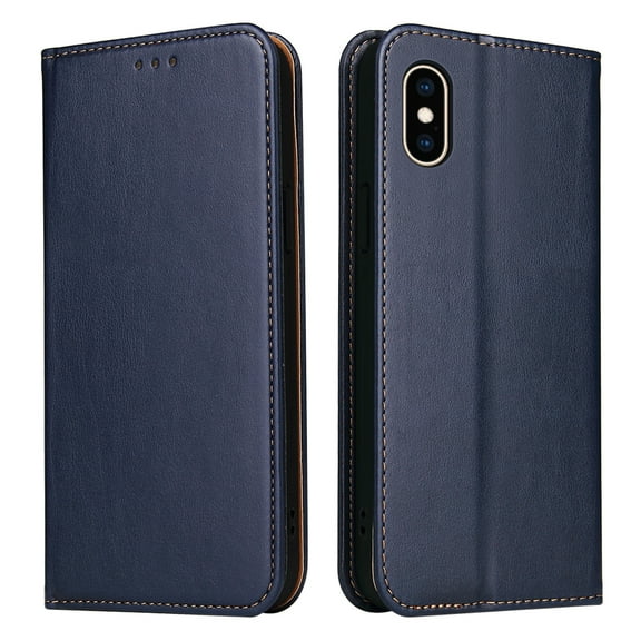 Wallet Case For iPhone XS Max, Case Wallet-High Quality Leather Magnetic Closure Case-RFID Blocking Card Holders-Shockproof TPU Shell Folio Cover Women Men For iPhone XS Max, Blue