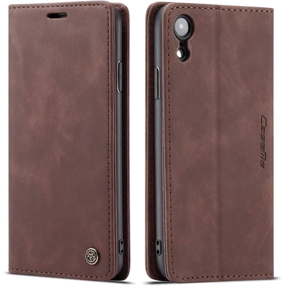Wallet Case for iPhone Xs Max, Premium PU Leather Case Vintage Matte Wallet Flip Cover [Card Slots] [Magnetic Closure] Stand Function Folio Shockproof Full Protection for iPhone Xs Max -Coffee