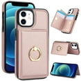 thumbnail image 1 of Wallet Case with Card Holder for iPhone 11, 360° Rotation Ring Kickstand Magnetic Clasp and Durable Shockproof Cover, 1 of 9