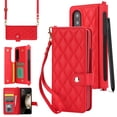 thumbnail image 1 of Wallet Compatible with Samsung Galaxy Z Fold 4 5G Case, All-Around Coverage Card Holder Premium Flip PU Leather Kickstand with Wrist Strap & Crossbody Strap & Pen Slot for Z Fold 4 - Red, 1 of 9