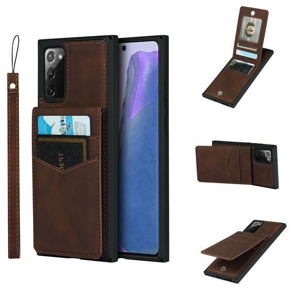 Wallet Cover Compatible with Galaxy S10e 2019 (5.8 inch), Allytech Slim Folio Stand PU Leather Protective [6 Card Slots][Anti-Lost Hand Strap][Magnetic Lock] Case for Samsung Galaxy S10E, Brown