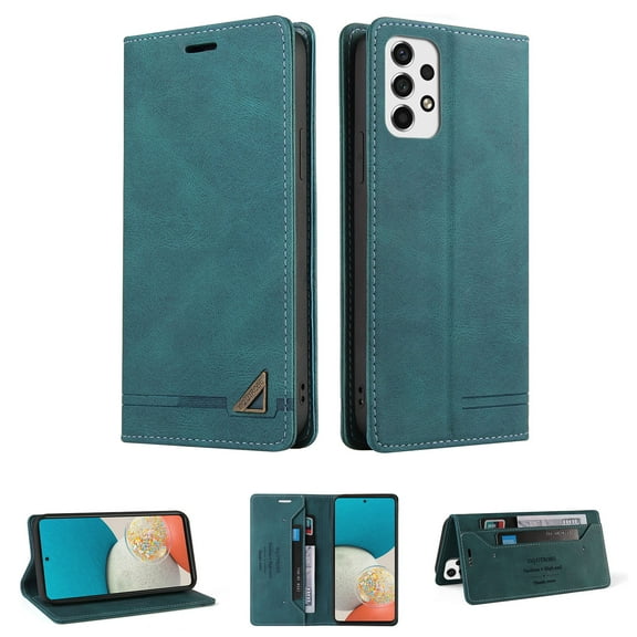 Wallet Cover for Samsung A53 Case 5G, Credit Card Slot Stand Slim Premium PU Leather & Soft TPU Back Shockproof Flip Folio Book Magnetic Cover For Samsung Galaxy A53 5G,Blue
