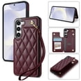thumbnail image 1 of Wallet Cover for Samsung Galaxy S23, with Wrist Strap Card Holder Magnetic Snap Back PU Leather Credit Card Slots Stand Classic Phone Case Cover for Samsung Galaxy S23, Winered, 1 of 7