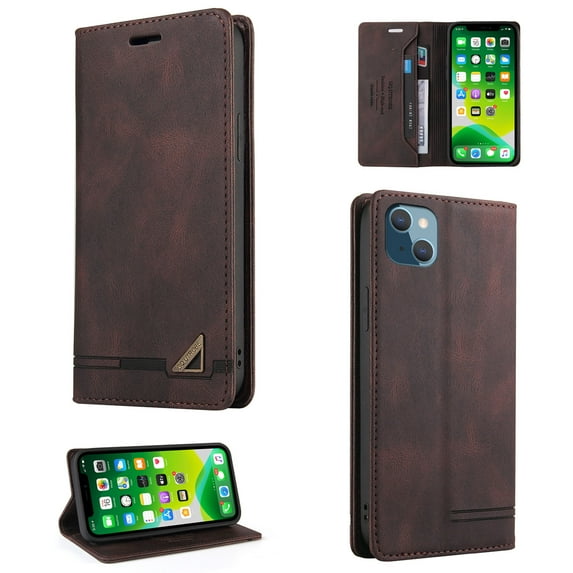 Wallet Cover for iPhone 13 mini, RFID Blocking Credit Card Slot Stand Slim Premium PU Leather & Soft TPU Back Shockproof Flip Folio Book Magnetic Cover For iPhone 13 Mini - 5.4",
Brown