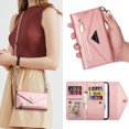 thumbnail image 1 of Wallet Crossbody Case for Samsung Galaxy S24 with Large Capacity Credit Card Holders Zipper Purse Detachable Crossbody Strap Wrist Strap Full Protection Case for Samsung S24,Rosegold, 1 of 5