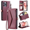 thumbnail image 1 of Wallet Crossbody Case for iphone 13 Pro Wallet Case for Women Card Holder Zipper Bills Slot Rfid Blocking, 1 of 5
