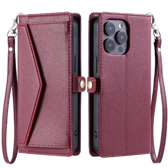 Wallet Crossbody Case for iphone 14 Pro Max Card Holder Rfid Blocking Wallet Case for Women Zipper Bills Slot