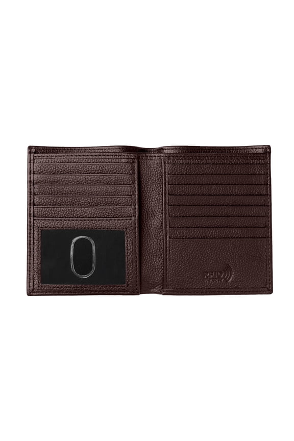 Wallet Euro Style Size RFID Safe Brown Leather Bifold Wallet for Men ID Key Holder by Juzar Tapal Collection