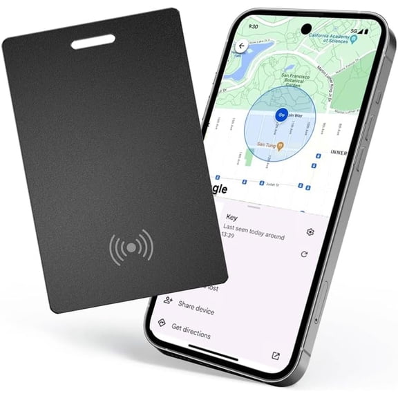 Wallet Finder for Android,Bluetooth Tracker Item Works with Google Find My Device(Find Hub)App,IP68 Waterproof Google Certified Wallet Tracker Card,Wireless Rechargeable Tracking Tag,for Luggage,Tags