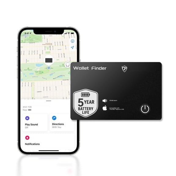 Wallet Finder Slim 5-year Life - Never Needs Charging Track Backpack Luggage And More Works With Find My Ios Only (android Not Supported)