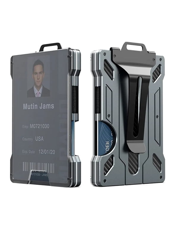 Wallet For Men Outdoor Card Holder Practical Tactical Magsafe Aluminum Fashion Mini Smart Magic Wallet Holds Up 15 Cards