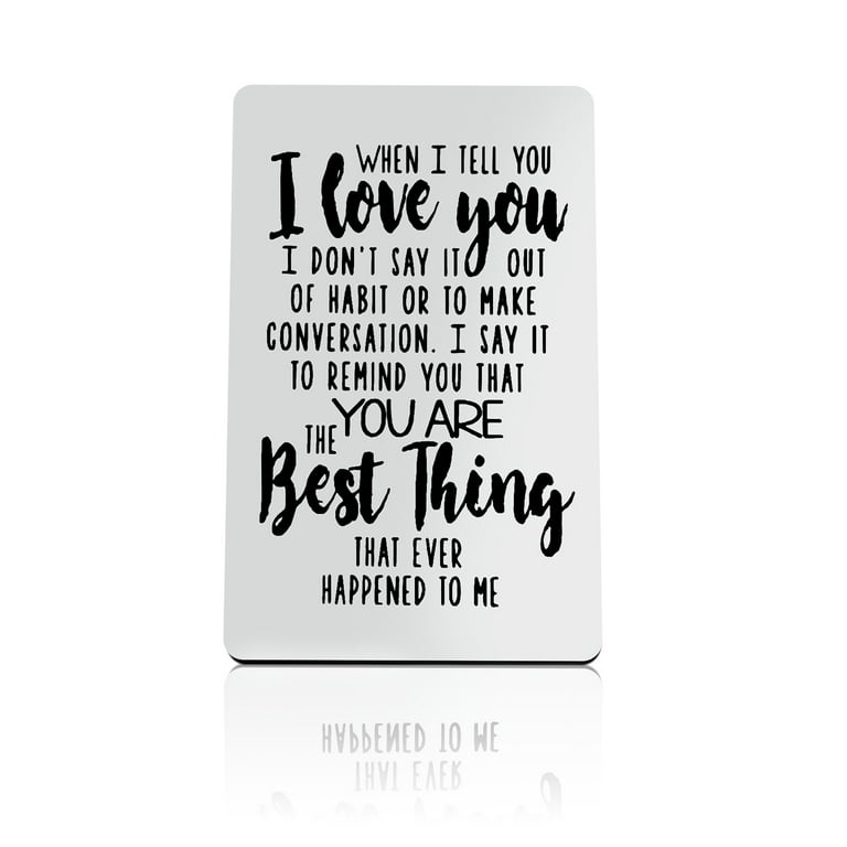 Dabihu Wallet Insert Card for Men Anniversary Card Gifts for Husband Boyfriend You Are The Best Thing Happened to Me Valentines Day Gift Christmas