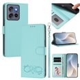 thumbnail image 1 of Wallet Leather Case For Motorola Moto G Stylus 5G 2025 6.7",With Card Holder,Wristband, Shockproof Kickstand Embossed Happy Pattern Phone Case,Light Green, 1 of 8