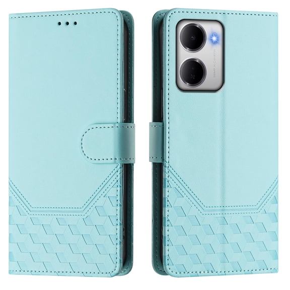 Wallet Leather Phone Case for Redmi 15A 5G International-Shockproof Flip Cover with Card Slots, RFID Blocking & Kickstand, Multi-Color Options.Mint green