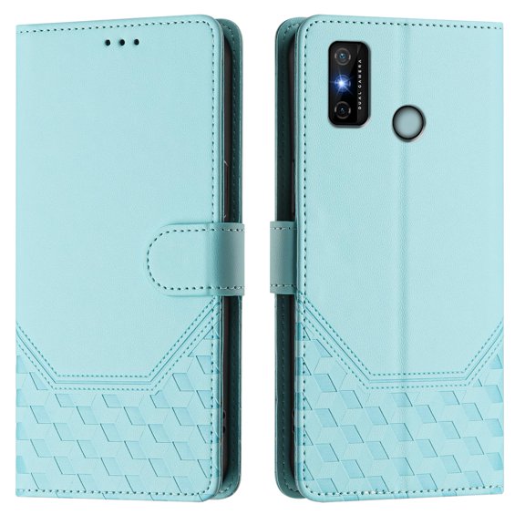 Wallet Leather Phone Case for TECNO SPARK 6 GO/SPARK GO 2020/SPARK GO 2021-Shockproof Flip Cover with Card Slots, RFID Blocking & Kickstand, Multi-Color Options.Mint green