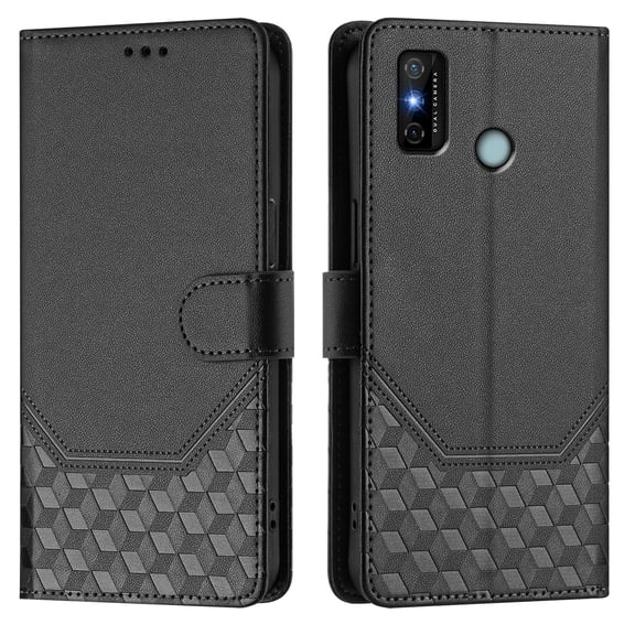 Wallet Leather Phone Case for TECNO SPARK 6 GO/SPARK GO 2020/SPARK GO 2021-Shockproof Flip Cover with Card Slots, RFID Blocking & Kickstand, Multi-Color Options.S03