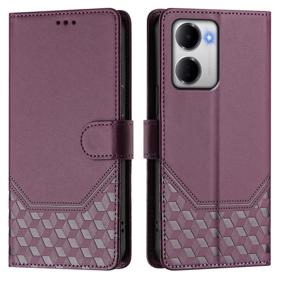 Wallet Leather Phone Case for Redmi 15A 5G International-Shockproof Flip Cover with Card Slots, RFID Blocking & Kickstand, Multi-Color Options.Violet