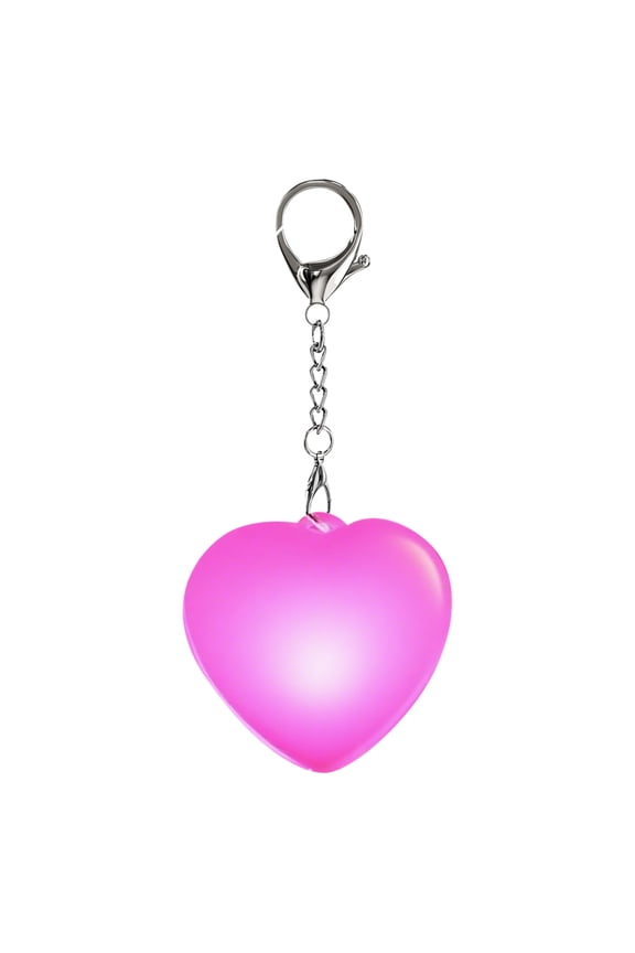 Wallet Light, Handbag Light, Sensor-Activated Bag Light, Hanging Night Light, 2-Inch Usb Rechargeable Touch Activated, Keychain, Heart-Shaped Pink.