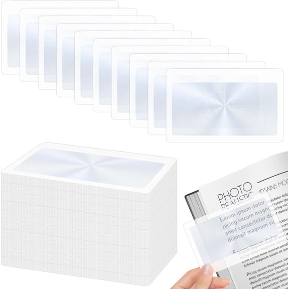 Wallet Magnifiers Credit Card Size Fresnel Lens Tutuviw 120 Pcs 3.3 x 2.1 Inches Pocket Magnifier Rectangle Portable Magnifying Glass Sheets for Reading Aid Jewelry Inspection