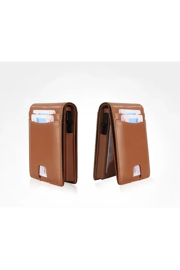 Wallet for Men, Mens Minimalist Wallet 8-10 Cards, Slim Compact Wallet with ID Window, RFID Blocking Smart Pop Up Card Wallet, Metal Aluminum Credit Card Holder Bifold Wallet ,Fathers Day Gift