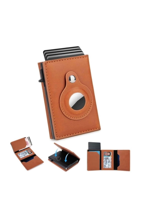 Wallet for Men Minimalist Pop Up Credit Card Case Holder 1-7 Cards, Smart Slim Wallet with Money Clip ID Window RFID Blocking Bifold Compact(Airtag Not Included) Wallets Gifts for Men