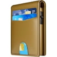 thumbnail image 1 of Wallet for Men - RFID Blocking [Functional & Practical] Bifold Slim Minimalist Credit Card Holder Pop Up Metal Case with Cash Slot Front Pocket with ID Window, Gift Boxed (Brown), 1 of 14