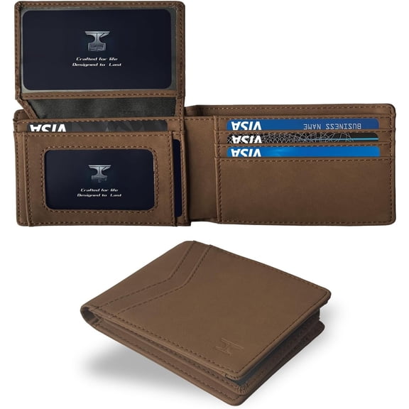 Wallet for Men:RFID Blocking Mens Wallet|Slim Bifold Mans Wallet|Minimalist Wallets|2 ID Windows 12 Card Holders 2  Pockets|Front Pocket Design|Mens  with Box (Brown Carbon Fiber)