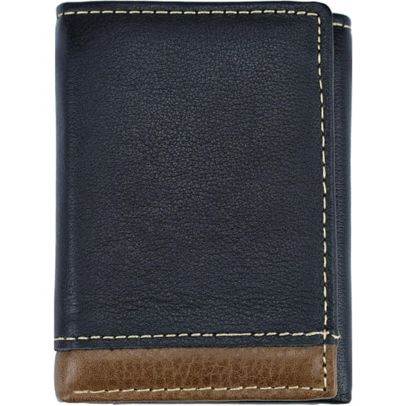 Wallet for Men Trifold Wallet RFID Blocking Leather Wallet Mens Brown Men's Front Pocket Wallets Credit Card Holder Thin Compact Travel Wallet Gifts for Dad Husband Boyfriend