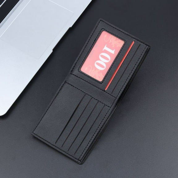Wallet Men's Short Casual Folding Youth Multi-Card-Slot Wallet Student Minimalist Ultra-Thin Soft Leather Multi-Functional Wallet