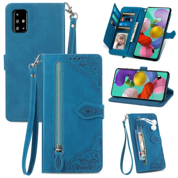 Wallet Multi Card Slot Flip Zipper Leather Case For Samsung Galaxy A71 A51 A41 A31 A31S A21 A21S A11 A70 A70S A50 A50S A40 A30 A30S A20 A10 Leather Phone case