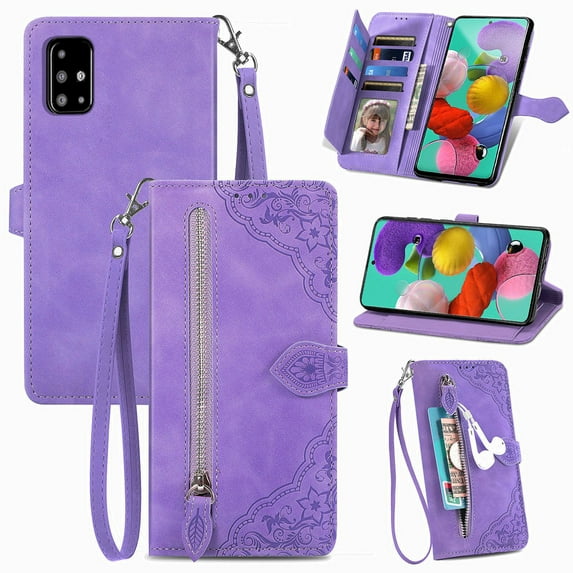 Wallet Multi Card Slot Flip Zipper Leather Case For Samsung Galaxy A71 A51 A41 A31 A31S A21 A21S A11 A70 A70S A50 A50S A40 A30 A30S A20 A10 Leather Phone case