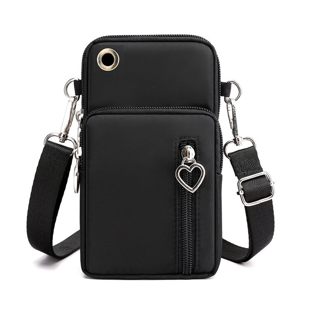 Crossbody Bag for women,Wide Strap Cell Phone Purse Shoulder bag  Wallet,black，G141047
