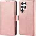 thumbnail image 1 of Wallet Phone Case Compatible with Samsung Galaxy S22 Ultra 5G – Quality, Premium PU Leather Cover with Card Slots and Horizontal Viewing Stand 6.8 Inch (Rose Gold), 1 of 14