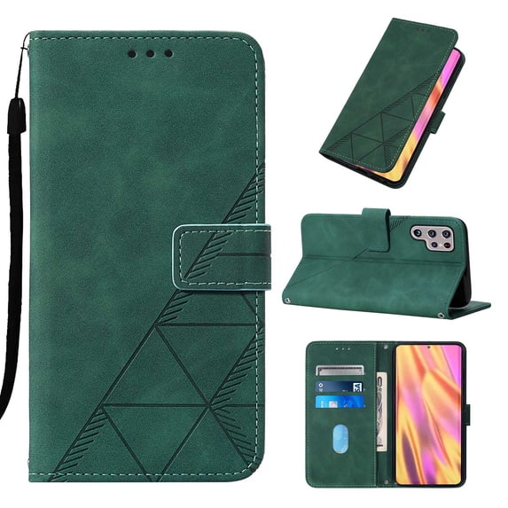 Wallet Phone Case for Galaxy S22 Ultra 5G Cover, Allytech Detachable Wrist Strap Flip Stand Card Holder Magnetic Clasp Slim Fit Scratch Free Case for Samsung Galaxy S22 Ultra 2022 (5G), Darkgreen