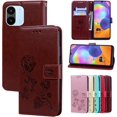 thumbnail image 1 of Wallet Phone Case for Redmi A1,Wallet Case for Redmi A2, Rose Flower Pattern Shockproof PU Leather Case with Magnetic Clasp and Cash Card Slots Holster for Redmi A1/A2,MG Coffee, 1 of 18